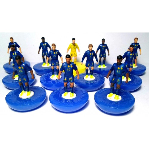 Subbuteo Andrew Table Soccer France 2022 World Cup Final Team on classic Hasbro bases